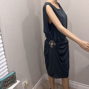 Eliza J Dress grey cocktail designer dress